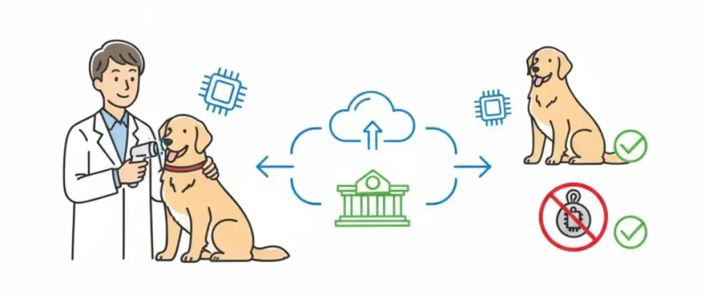 犬の鑑札とマイクロチップの関係は？